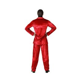 Disfraz Vampiro Traje Rojo Con Corbata Hombre Adulto XL Disfraz Vampiro Traje Rojo Con Corbata Hombre Adulto XL