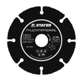 Stayer Disco de Corte Multimaterial Ø115x22.2mm para Madera, Plástico, Yeso con Clavos - Amoladora y Sierra Circular Precio: 8.98999992. SKU: B1F9QZYBXY