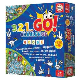 Educa 19420 3,2,1 Go Challenge - Juego de Mesa Clásico de la Oca y Agudeza Visual Multilingüe para Niños y Familias +6 años