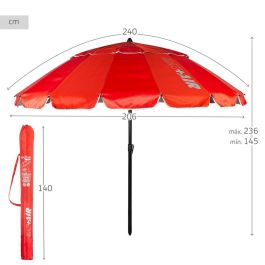 Sombrilla Aktive Rojo Aluminio 240 x 235 x 240 cm (6 Unidades) Sombrilla Aktive Rojo Aluminio 240 x 235 x 240 cm (6 Unidades)