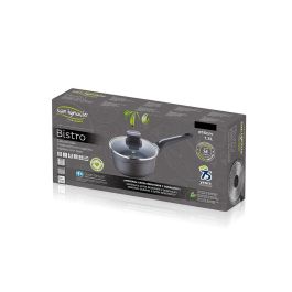 San Ignacio Cazo Bistro Grey Aluminio Fundido con Tapa, Apta Inducción, Negro Mate, SG-6424