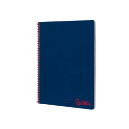 Liderpapel A4 Wonder Cuaderno Espiral Tapa Plástico 80 Hojas 90gr Rayado Horizontal con Margen Azul Marino