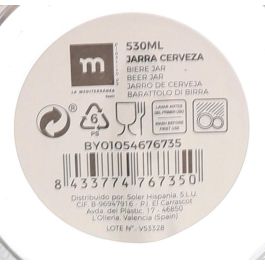 Jarra de Cerveza La Mediterranea 530 ml (24 Unidades) Jarra de Cerveza La Mediterranea 530 ml (24 Unidades)