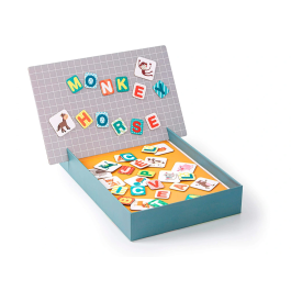 Apli Juego Didáctico Magnético de Letras para Aprender a Escribir y Formar Palabras con Escenario y 48 Fichas Magnéticas