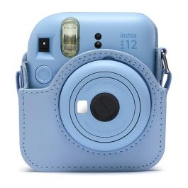FUJIFILM 4177083 Carcasa Funda para Fujifilm Instax Mini 12, Compacta con Tirante, Azul Pastel