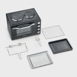 Severin TO 2074 Horno Tostador con Placas de Cocción, 30 L, Negro, Independiente, Parrilla, 2500 W