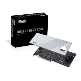 ASUS Hyper M.2 x16 Gen 4 Tarjeta de Expansión PCIe 4.0 con 4 Ranuras M.2, 90MC08A0-M0EAY0