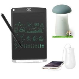 BUNDLE LEOTEC SUMMER KIDS PACK BNPIZ8501W - PIZARRA DIGITAL SKETCHBOARD EIGHT 8.5"/21.59CM BLANCA + LÁMPARA SETA LED / POWERBANK 3000MAH