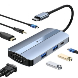 Docking USB Tipo-C Leotec LEDS04/ 2xUSB/ 1xUSB Tipo-C/ 1xUSB Tipo-C PD/ 1xHDMI/ 1xVGA/ 1xAudio/ Azul Precio: 24.95000035. SKU: B1K7786TMH