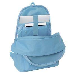 Safta Mochila Doble para Portátil 15,6" + USB Munich Básicos Azul 31x44x18 cm