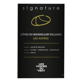 Signature Les Aspres Vignes du Vent 2022 Côtes du Roussillon Villages - Vino tinto Languedoc