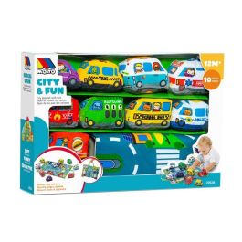 Tapiz blandito city and fun con 9 vehiculos de tela (se convierte en maleta) Precio: 21.24881. SKU: B198B234BB