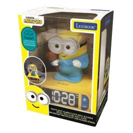 Reloj despertador MINIONS con luz nocturna 3D y efectos de sonido - LEXIBOOK