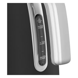 Smeg KLF03BLMEU Hervidor de agua 1,7 L 2400 W Negro mate con filtro antical, apagado automático y base 360°