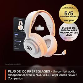 SteelSeries Auriculares Arctis Nova 5 Blanco Inalámbricos Bluetooth (61671)