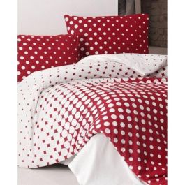 Juego de cama ASI8683743677832 - 1 funda nórdica 220x240 cm + 2 fundas almohada 60x60 cm - 100% algodón reforzado - Rojo