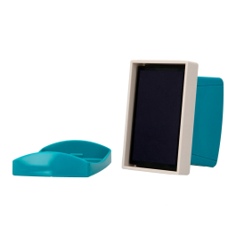 X'stamper Sello Quix Personalizable Q-16, Color Azul, Medidas 36x61 mm, Consumible Máquina Sellos, Resistente al Agua, 6000 Impresiones