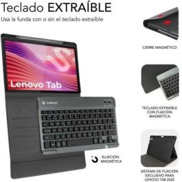 Subblim SUBKT3-BTL320 Funda con Teclado Bluetooth 5.2 QWERTY ES para Lenovo Tab 10.1" 2025 Negra