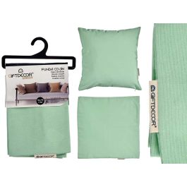Funda Cojin Cremallera 45X45 Verde Giftdecor (24 Unidades)