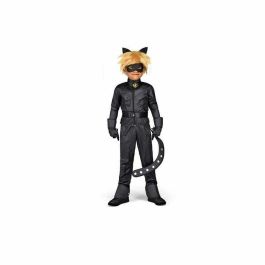 Disfraz infantil cat noir( chaqueta , pantalón, cinturón, guantes, antifaz, peluca y anillo). talla 6-8 años