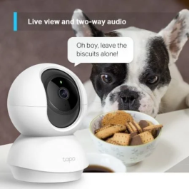 TP-Link Cámara de Vigilancia Tapo TC70, Resolución 1080p, Visión Nocturna, Control desde APP, Rotación 360°