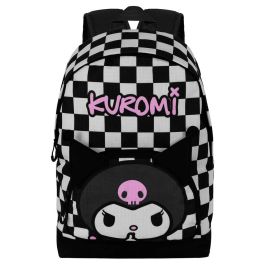 Sanrio Kuromi HS FAN 2.2 B and W Mochila Urbana Negra 24L Ripstop Resistente Agua, Bolsillo Portátil y Adaptable Trolley Sanrio Kuromi HS FAN 2.2 B and W Mochila Urbana Negra 24L Ripstop Resistente Agua, Bolsillo Portátil y Adaptable Trolley