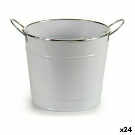 Macetero Ibergarden 14B-446 Blanco Plateado Zinc 23 x 19,5 x 30,5 cm Con asas (24 Unidades) Macetero Ibergarden 14B-446 Blanco Plateado Zinc 23 x 19,5 x 30,5 cm Con asas (24 Unidades)