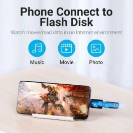 Vention Adaptador USB 3.0 Macho a USB Tipo-C Hembra CDUB0 Negro 5Gbps 3A