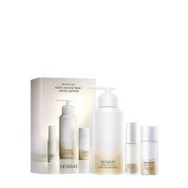 Sensai Absolute Silk Micro Mousse Wash Limited Estuche 3 piezas - Mousse de limpieza microcarbonatada para piel luminosa