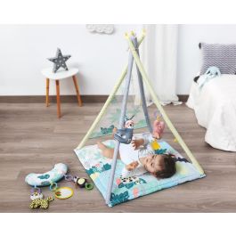 Teepee Mantita de Actividades Perezoso para Bebés +2 meses con Almohada, Peluches, Espejos y Mordedores - 2 en 1