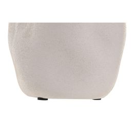 DKD Home Decor Macetero Urban de Cerámica Crudo con Acabado Orgánico 14x14x12 cm (2 Unidades)