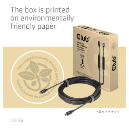 Club 3D CAC-1535 Cable USB 3.2 Gen 2 Tipo C a Tipo C Macho a Macho 5 Metros 10 Gbps Negro