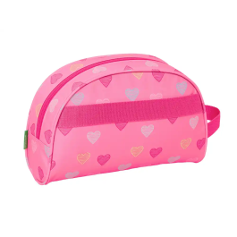 Neceser de Viaje Benetton Heart Rosa 28 x 18 x 10 cm