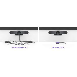 Logitech Swytch Enlace Portátil USB-C/A 4K para Videoconferencia en Salas Microsoft Teams Zoom BYOM Windows Mac Chromebook Logitech Swytch Enlace Portátil USB-C/A 4K para Videoconferencia en Salas Microsoft Teams Zoom BYOM Windows Mac Chromebook