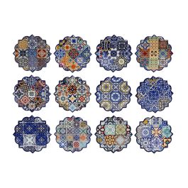 Posavasos Mediterraneo DKD Home Decor Multicolor Multicolor 10.8 x 0.7 x 10.8 cm (72 Unidades) Precio: 129.68999978. SKU: B16PE2EDY9