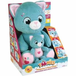 Jemini Peluche Suave Mamá Gata Interactiva con Cría TOONIES JEM3298060244985 +/- 26 cm 6 Funciones