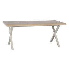 Mesa de Comedor Natural Metal 180 x 90 x 75 cm Crema DMF Precio: 438.49999974. SKU: S8803089