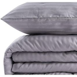 Juego de cama ASI8683743939299 - 1 funda nórdica 220x240 cm + 2 fundas almohada 60x60 cm - Poliéster/Algodón Gris