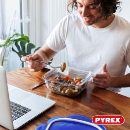 Pyrex 3426470278027 Juego de 7 Recipientes para Guardar Alimentos de Vidrio con Tapa Hermética Cook & Go