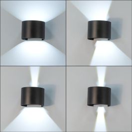 Aplique LED Exterior 2x5W 100Lm/W IP65 Negro 4000K [HO-APL07-IP65-B-W]