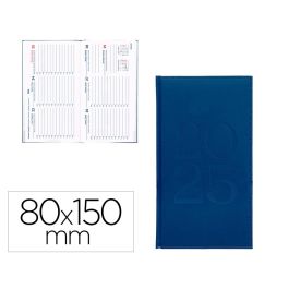 Agenda Encuadernada Liderpapel Creta 80x150 mm 2025 Semana Vista Azul Papel 70 gr