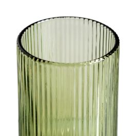 Vaso Verde Cristal Decoración 8 X 8 X 12,80 cm
