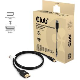 Club3D DP80 Cable Mini DisplayPort a DisplayPort 2.1 Bidireccional VESA, 1m, 10K 60Hz St/St, Digital/Video