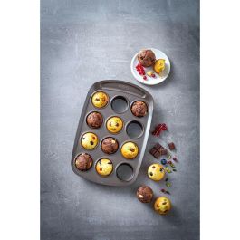 Pyrex 1452002 Molde para Muffins Acero al Carbono Antiadherente 12 Agujeros