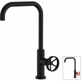 Edouard Rousseau Mezclador de Fregadero Caño Móvil Industrial Negro, Cartucho Cerámico 25mm, Mango Metálico Estriado y Manija Roja Extra Precio: 78.49999993. SKU: B1HYREDC8W