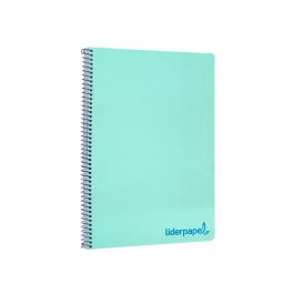 Cuaderno Espiral Liderpapel A4 Wonder Tapa Plastico 80H 90 gr Cuadro 4 mm Con Margen Color Verde 5 unidades