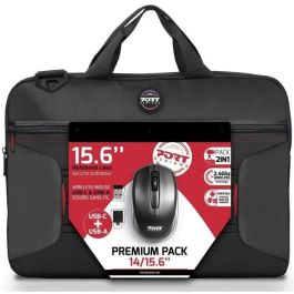 PAQUETE PREMIUM: bolsa para portátil 15 + ratón inalámbrico + adaptador Dungle USB y tipo C