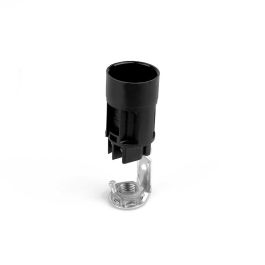 Arditi Portalámparas vela E14 con soporte, color negro, Ø23,5 x 41,5 cm
