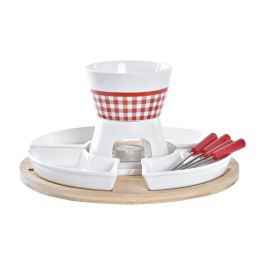 Fondue Shabby DKD Home Decor Rojo Blanco 26.5 x 1.5 x 26.5 cm Set de 10 Precio: 21.78999944. SKU: S3037255