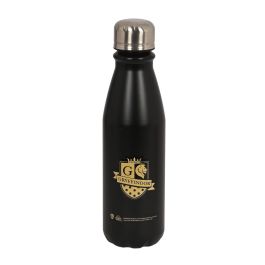 Safta Botella Metálica de Agua 500ml Harry Potter Diseño "Bravery" Negra - Cantimplora Infantil Reutilizable 6x24cm